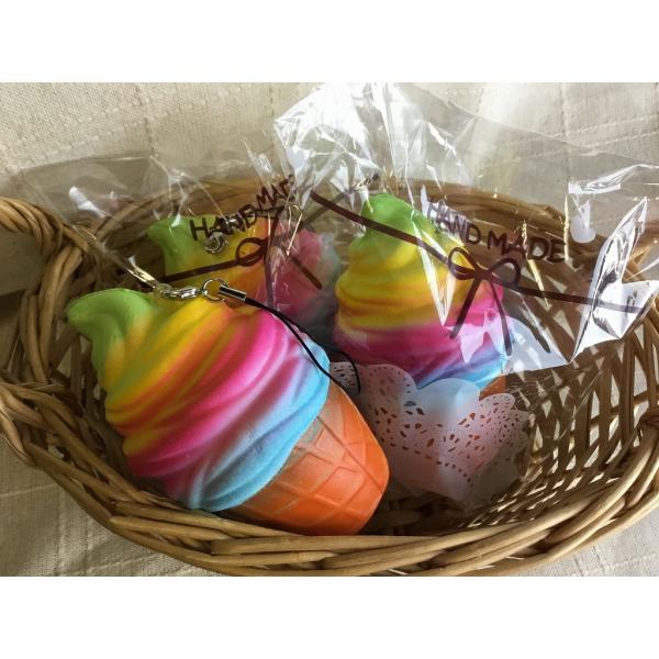 セール 約10センチ ふんわり かわいい カラフル レインボー ソフトクリーム スクイーズ ストラップ アイス アイスクリーム Dejapan Bid And Buy Japan With 0 Commission