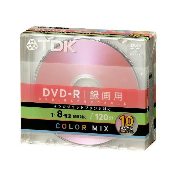 TDK DVD-R録画用 5色カラープリンタブル 10枚パック DVD-R120CPMX10Uの通販価格と最安値