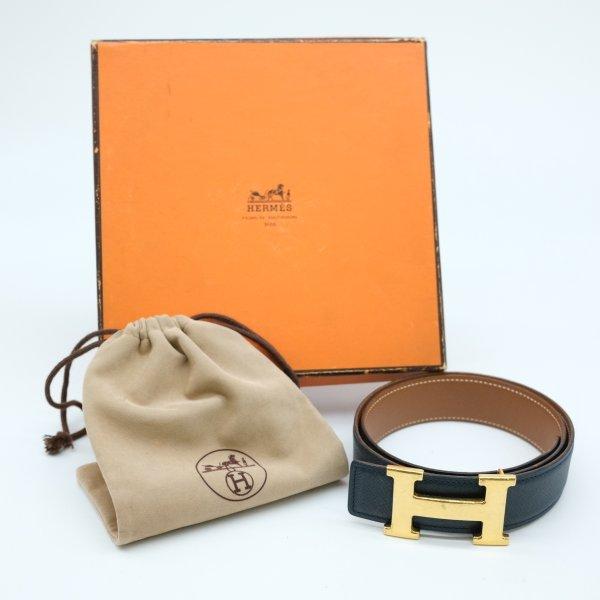 ネイビー エルメス ベルトコンスタンス ゴールド リバーシブル hermes
