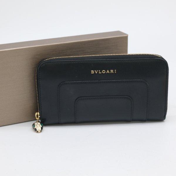 BVLGARI ブルガリ セルペンティ 長財布 ラウンドファスナー 黒 