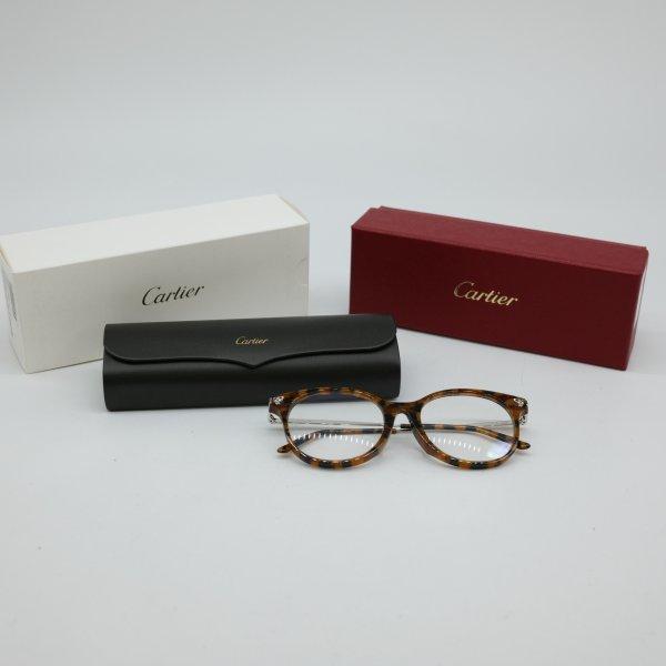 未使用品】Cartier カルティエ パンテール メガネ 眼鏡 シルバー