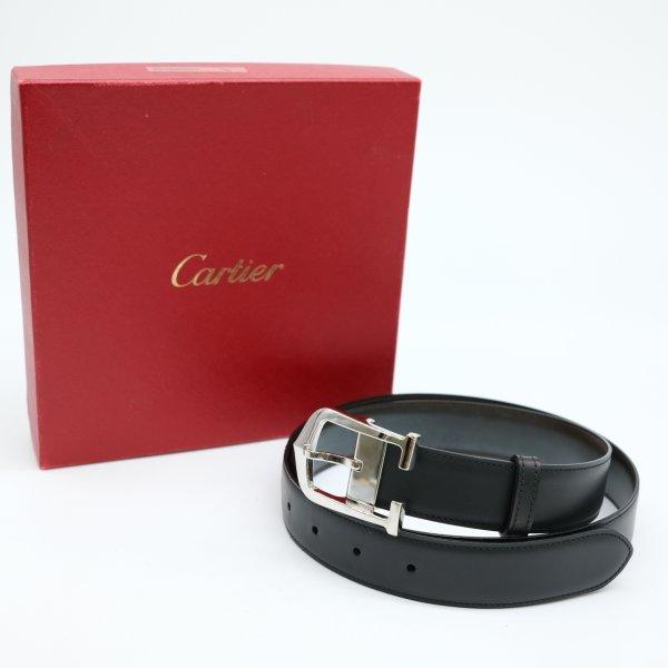 Cartier カルティエ Cアロンジェ ベルト リバーシブル ブラック
