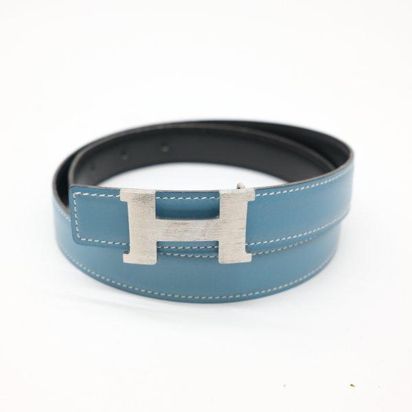 HERMES エルメス ベルト ミニコンスタンス 黒 ブラック ブルージーン