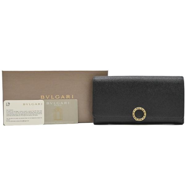 BVLGARI ブルガリマン 長財布 二つ折り ラージウォレット BVLGARI（ブルガリ） 長財布 マン ラージウォレット 型押し グレイン