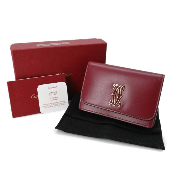 未使用品】Cartier カルティエ カードケース レザー カーフスキン