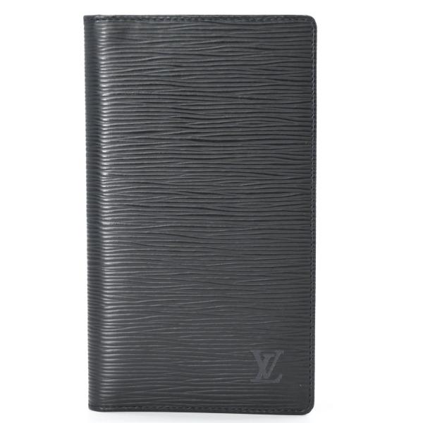 ルイヴィトン　エピ　ポルトビエ　カルトクレディ　カード　札入れ　黒　黒 美品】 LOUIS VUITTON ルイ・ヴィトン エピ ホルダーポルトシェキエ