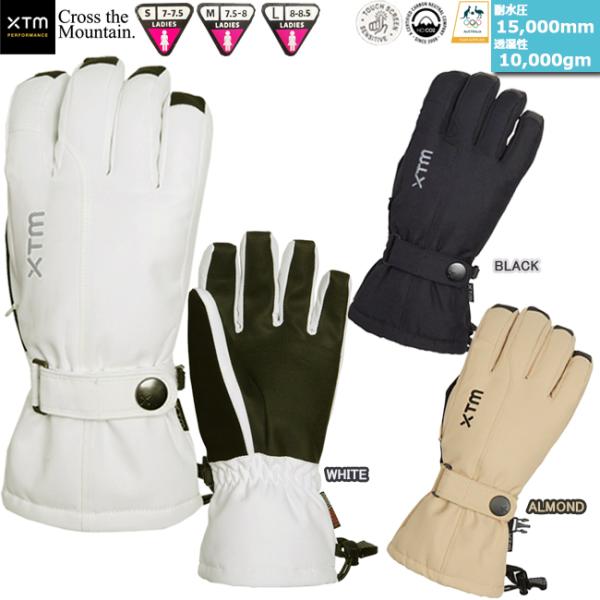 【特徴】●耐水圧　15,000ｍｍ●透湿性　10,000gm●便利な収納ポケットYKKジッパーがついていて、スノーグローブ内に小銭やリフト券、ICカードなどを収納できてとても便利！！●滑り止め加工ストレッチフェイクレザーが両手に施されている...