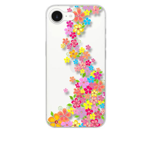 iPhone/アイフォン/６～７用/カバーケース/花柄１/品番１ iPhone17e アイフォン17e クリア ハードケース 花柄 フラワー 小花柄
