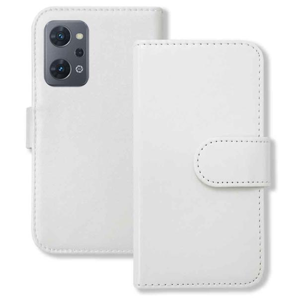 OPPO Reno 7A OPPO Reno9 A スマホケース（ホワイト）手帳型 PUレザー 無地 ケース 横開き カード収納 カバー