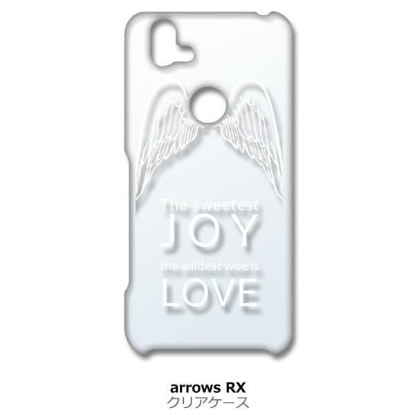arrows RX / arrows M05 �N���A �n�[�h�P�[�X JOY LOVE �H ���S �i�z���C�g�j �J�o�[ �W���P�b�g �X�}�[�g�t�H�� �X�}�z�P�[�X
