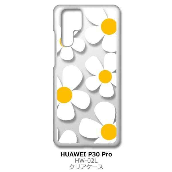 P30 Pro HW-02L HUAWEI �N���A �n�[�h�P�[�X �f�C�W�[(�z���C�g) �ԕ� ���g�� �t�����[ �X�}�z �P�[�X �X�}�[�g�t�H��