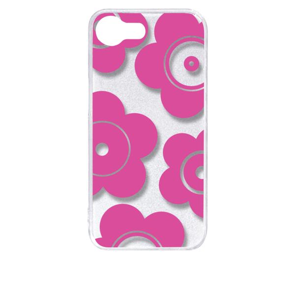 iPhone16e アイフォン16e クリア ハードケース t026-ピンク 花柄