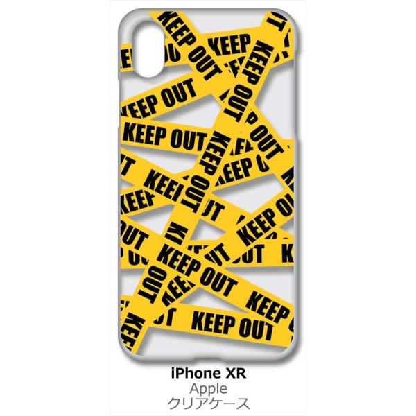 iPhone XR Apple �A�C�t�H�� iPhoneXR �N���A �n�[�h�P�[�X KEEP OUT(�C�G���[) ��������֎~ �e�[�v �X�}�z �P�[�X �X�}�[�g�t�H�� �J