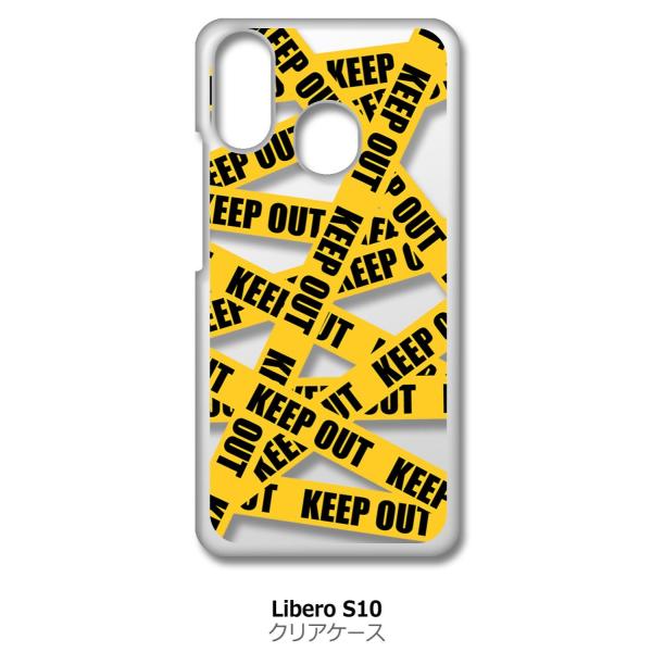 Libero S10 ZTE xS10 NA n[hP[X KEEP OUT(CG[) ֎~ e[v X}z P[X X}[gtH J