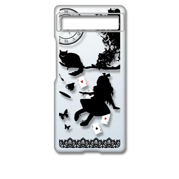 Google Pixel 6a sNZ6aNA n[hP[X Alice in wonderland(ubN) AX L gv X}z P[X X}