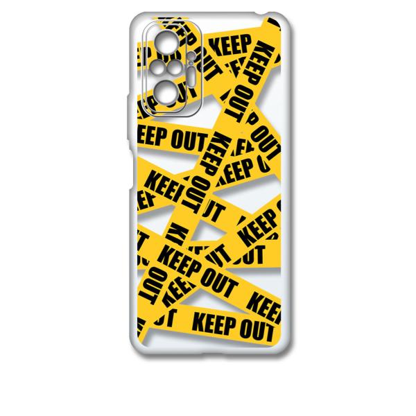 Xiaomi Redmi Note 10 Pro NA n[hP[X KEEP OUT(CG[) ֎~ e[v X}z P[X X}[gtH