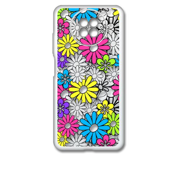 Redmi Note 9T �N���A �n�[�h�P�[�X �ԕ��A�E�g���C��(�u���b�N/�}���`) �t�����[ �J���t�� �X�}�z �P�[�X