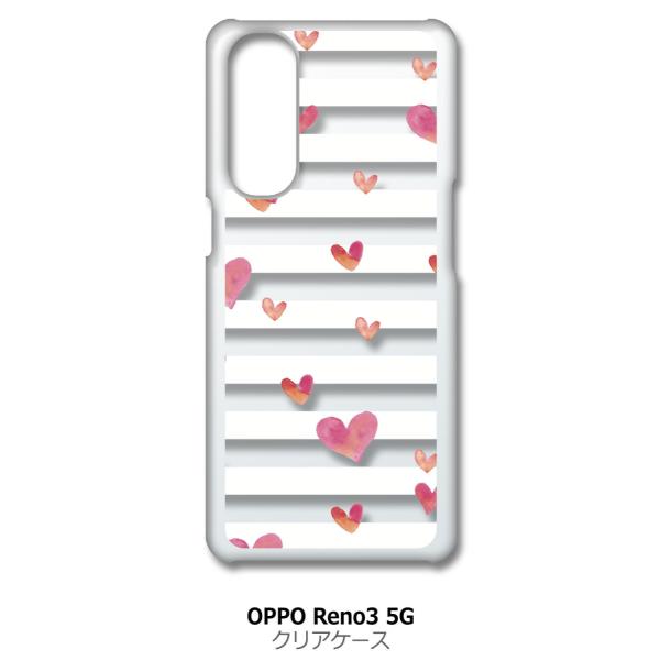 OPPO Reno3 5G �N���A �n�[�h�P�[�X �n�[�g���{�[�_�[(�z���C�g) �X�}�z �P�[�X �X�}�[�g�t�H�� �J�o�[ �J�X�^