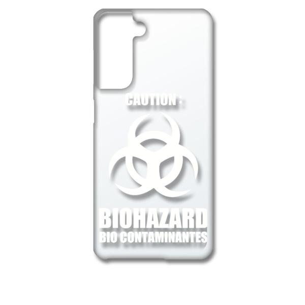 Galaxy S21 5G SC-51B SCG09 �M�����N�V�[S21 5G �P�[�X �N���A �n�[�h�P�[�X �o�C�I�n�U�[�h BIOHAZARD ���S �i�z���C�g�j �J�o�[ �W���P�b�g �X�}�[
