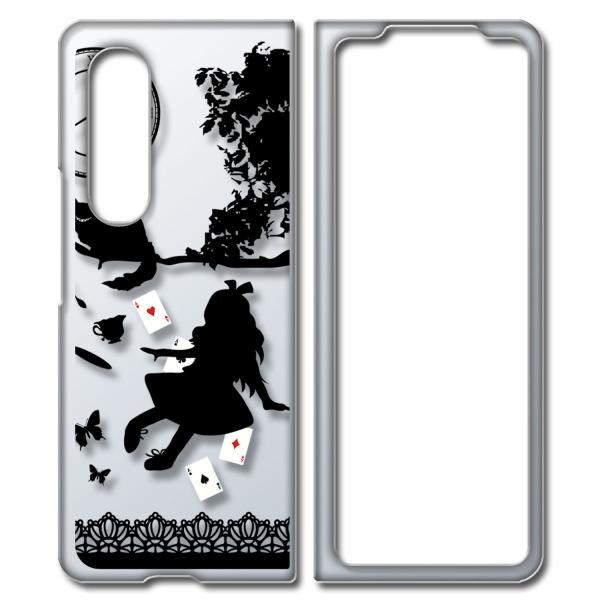 Galaxy Z Fold3 5G SC-55B SCG11 MNV[ NA n[hP[X Alice in wonderland(ubN) AX L gv X}z P[X X}
