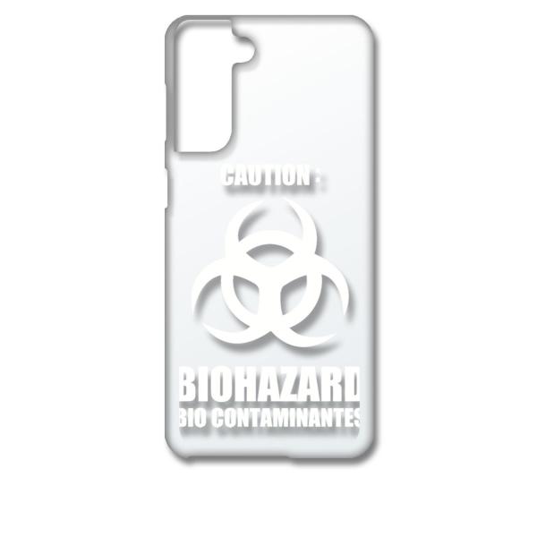 Galaxy S21 Plus 5G SCG10 �M�����N�V�[S21+ s21�v���X �P�[�X �N���A �n�[�h�P�[�X �o�C�I�n�U�[�h BIOHAZARD ���S �i�z���C�g�j �J�o�[ �W���P�b�g �X�}�[