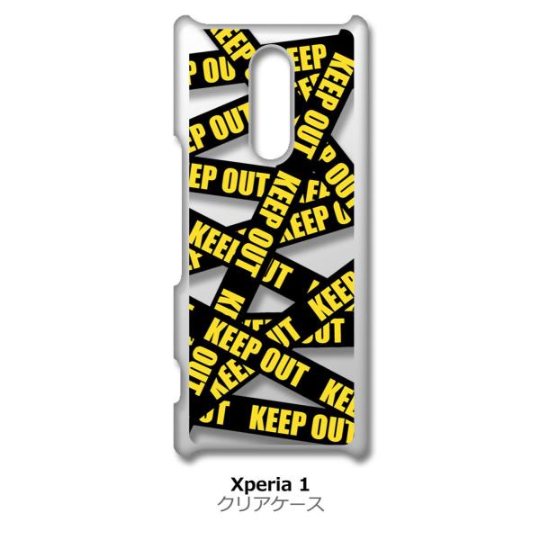 Xperia 1 SO-03L/SOV40 NA n[hP[X KEEP OUT(ubN) ֎~ e[v X}z P[X X}[gtH J