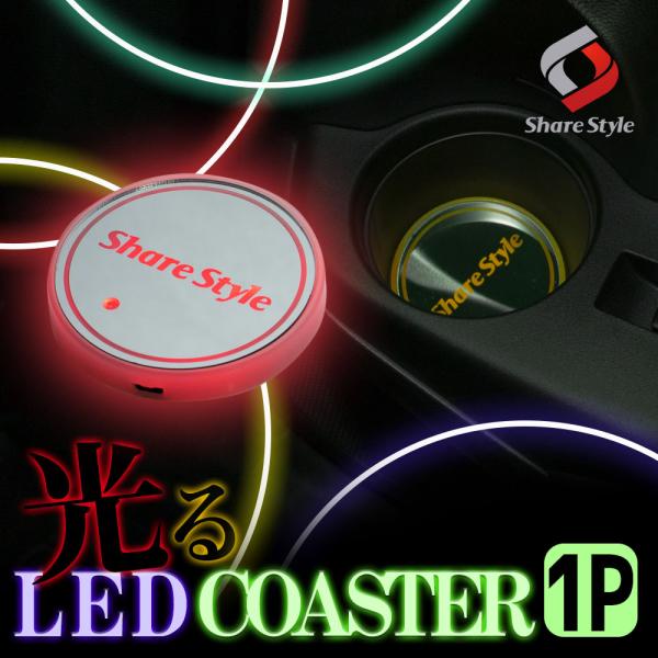円形LED コースター　機能 確認 ss-style8_ac06013