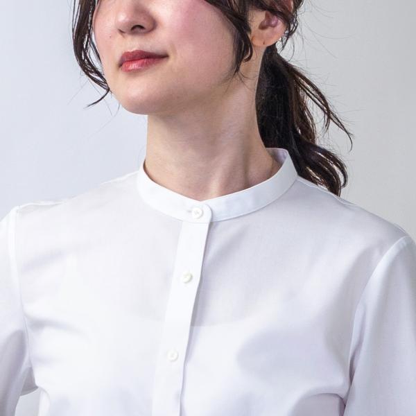 CHOYA SHIRT FACTORY ブラウス レディース おしゃれ スタンドカラー