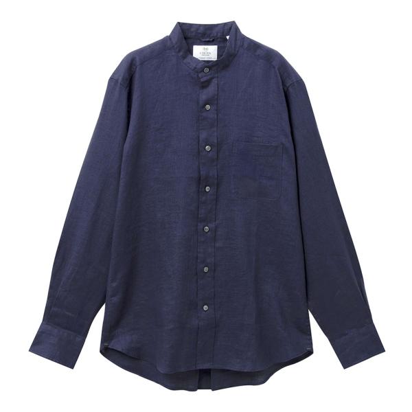 CHOYA URBAN STYLE カジュアルシャツ リネンシャツ スタンドカラー