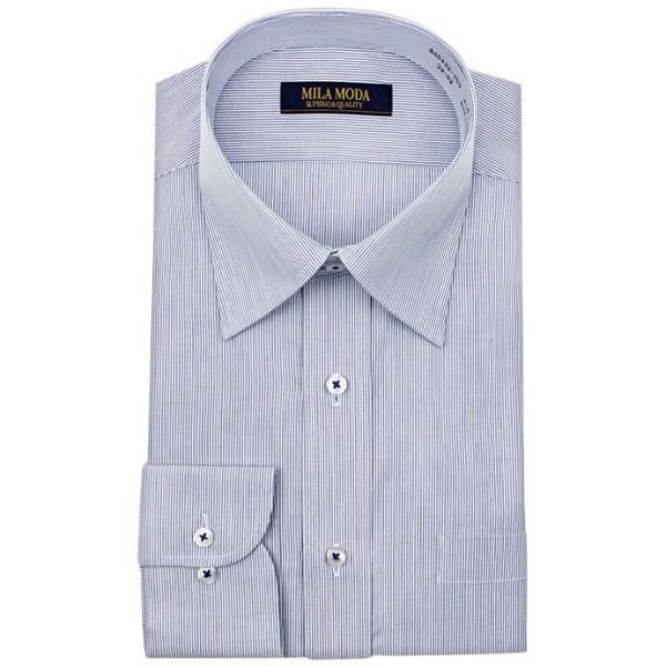 綿：50%/ポリエステル：50% ■ワイシャツワイシャツ yシャツ カッターシャツ ブルー ロゴデザインを一新して新登場！！ 身頃型もリニューアルし、ほどよいゆとりのあるゆったりしたシルエットを是非お試しください。 新開発!!　衿・消臭仕立...