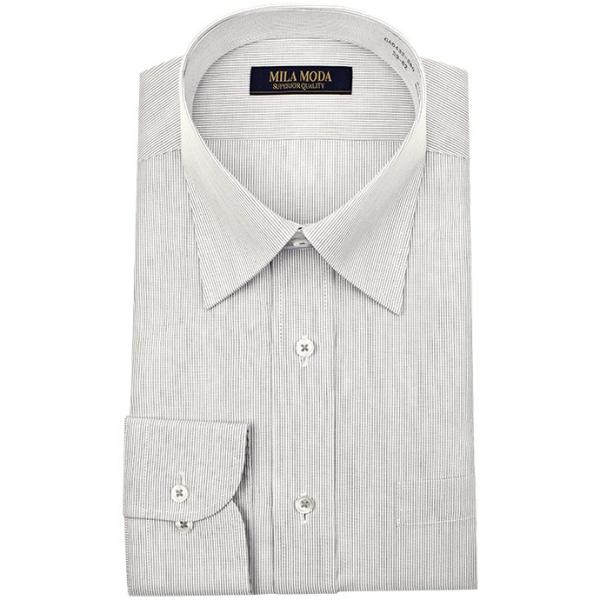 綿：50%/ポリエステル：50% ■ワイシャツワイシャツ yシャツ カッターシャツ 灰色 ロゴデザインを一新して新登場！！ 身頃型もリニューアルし、ほどよいゆとりのあるゆったりしたシルエットを是非お試しください。 新開発!!　衿・消臭仕立て...