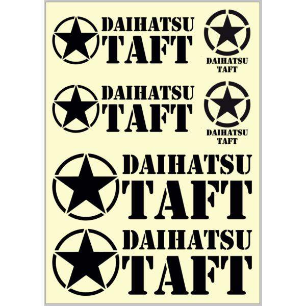 ダイハツタフトアーミーステッカー6枚セット