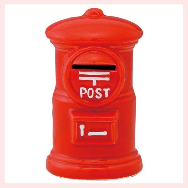 ポスト貯金箱（赤）　S12-310
