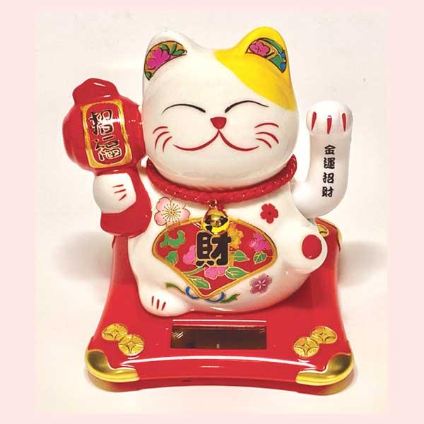 ソーラー招き猫 白 外す