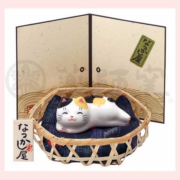 なつかし屋　猫町ねこ（まったり・竹籠付）　9672