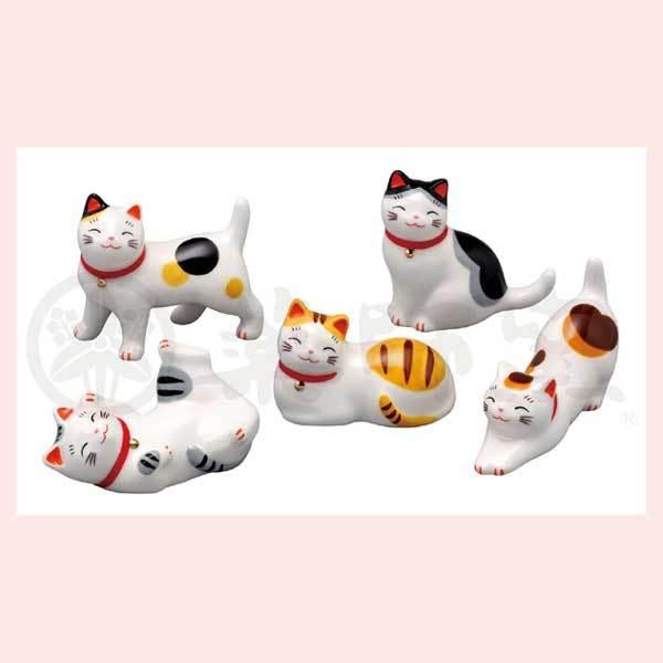 なごみ猫 箸置きセット（５Ｐ） 9597 :mmtk-neko-008:セレクトショップ 