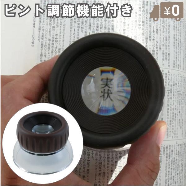 コンテック ルーペ 10倍 ピント調節機能付 LP-32G 拡大鏡 携帯用 卓上