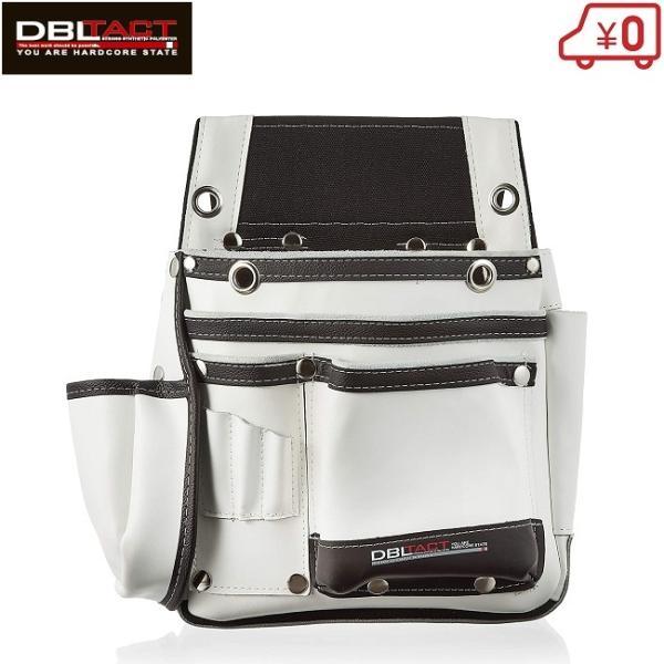 DBLTACT 腰袋 釘袋 工具差し 本革 墨ツボケース付 電工袋 大工 小物入れ ツールケース おしゃれ かっこいい 白 ホワイト DTL-11-WH