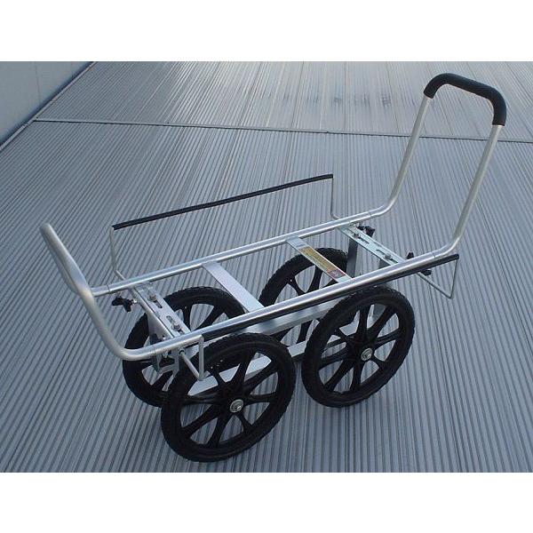 収穫用台車ハウス用(バケツ用) 収穫台車 アルミ製 農業用台車 ノーパンクタイヤ付 アルミハウスカー