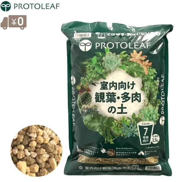 プロトリーフ 観葉植物の土 室内用 3.5L 7号鉢用 観葉植物 土 多肉植物