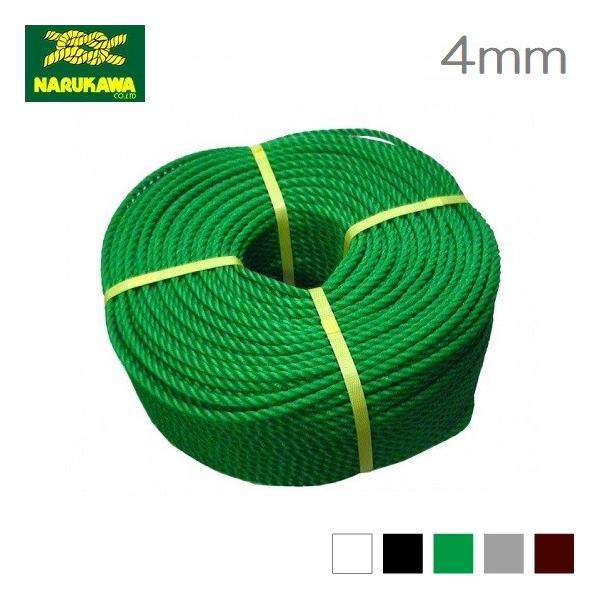 ■特長■・農園芸用、各種ネットやモッコ用、補修用（かがりロープ）・漁業用、インテリア用、ガードロープ、柵ロープ・グラウンド・駐車場等のライン用などに。・腐蝕せず、軽いので水にも浮く合成繊維のロープ。・硬く滑りやすいので結束しにくいが、力は強...