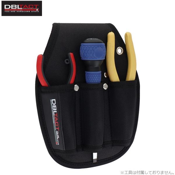 DBLTACT 工具差し ペンチサック 3丁 DT-TS-11-BK 腰袋 ドライバー差し
