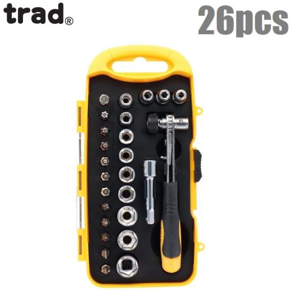 tradドライバービットセット 26pcs TS-26 ラチェットドライバーセット