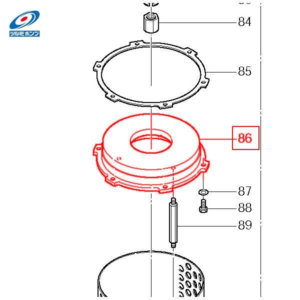 ツルミポンプ ポンプ用 サクションカバー KRS822L 鶴見ポンプ 部品
