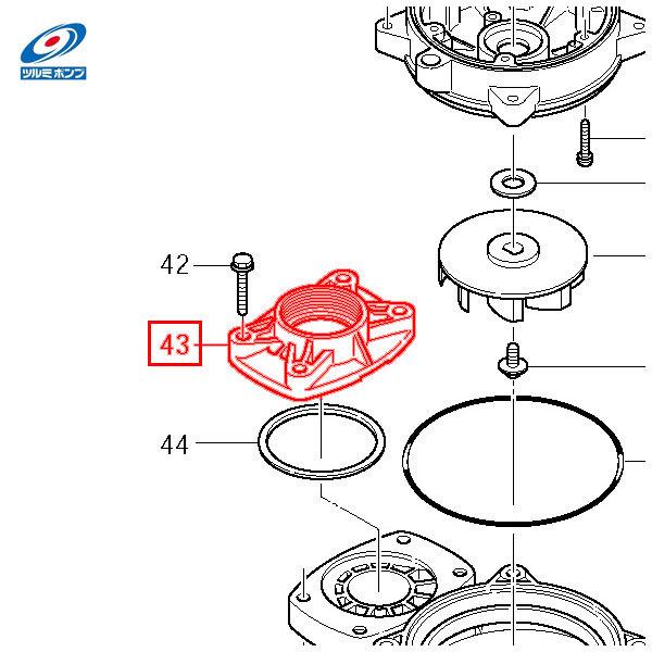 ツルミポンプ 水中ポンプ用パーツ ねじ込みフランジ 50mm 50A 鶴見