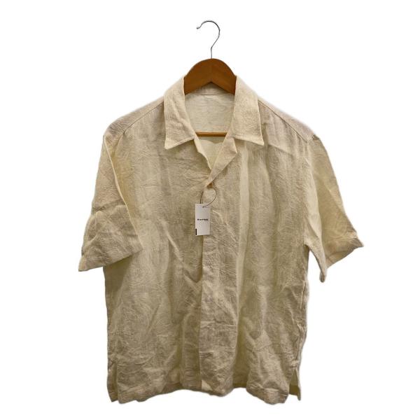 IRENISA◇半袖シャツ/2/リネン/WHT/23SS-B013-ETT : セカンド