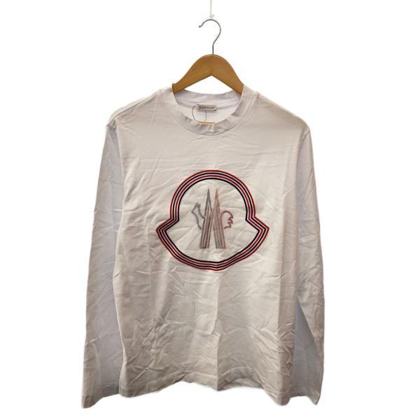 MONCLER◇長袖Tシャツ/M/コットン/WHT/H10918D00005 : セカンド