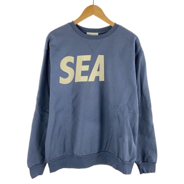 WIND AND SEA◇スウェット/L/コットン/BLU/WDS-SEA-02-01 : セカンド
