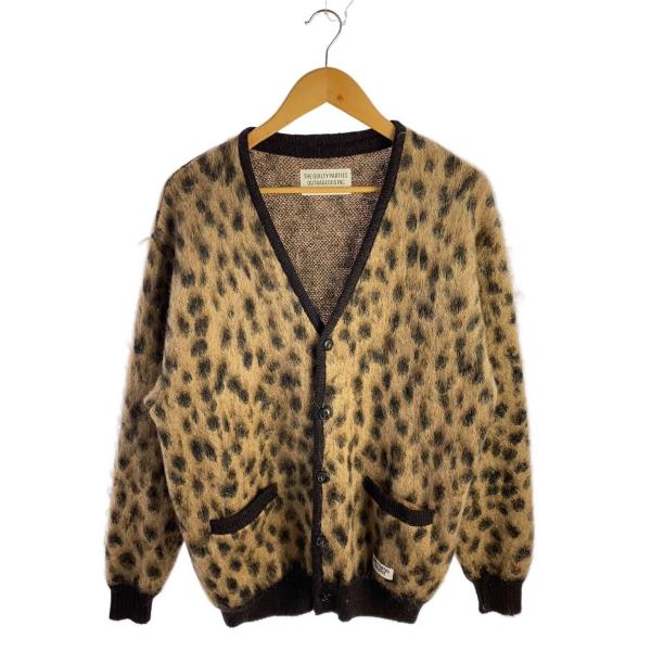 WACKO MARIA◇カーディガン(厚手)/S/モヘア/BRW/レオパード : セカンド