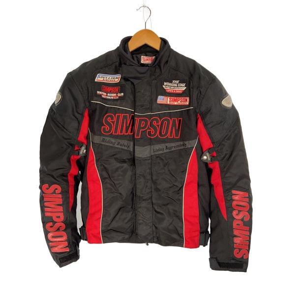 SIMPSON（シンプソン）バイカーズジャケット M（実寸L〜XL相当） SIMPSON◇バイクジャケット/ジャケット/スポーツウエアー/破れ有